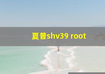 夏普shv39 root